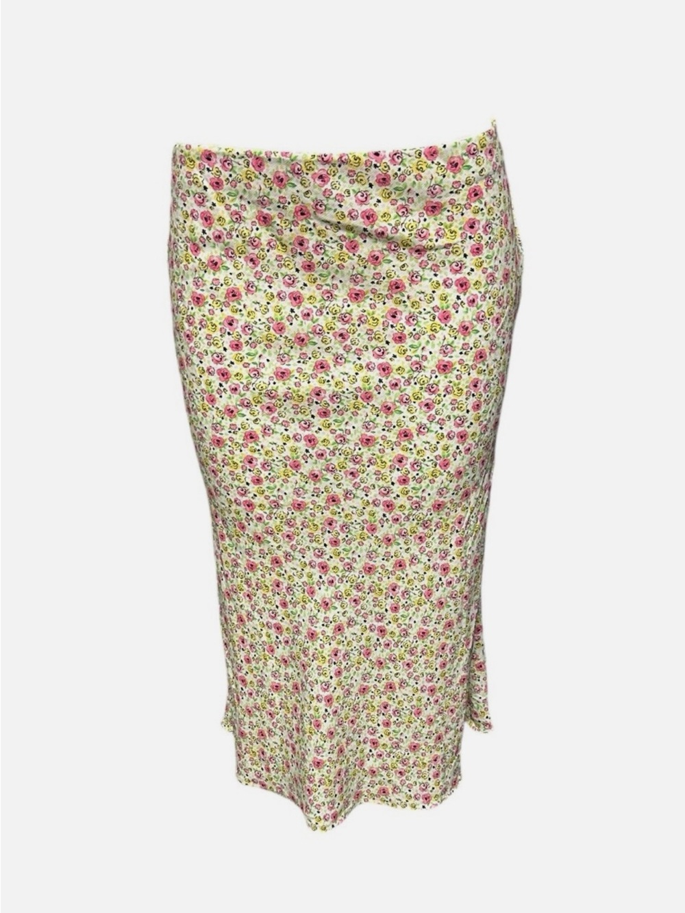 Floral Midi Slip Skirt - Pink Multi